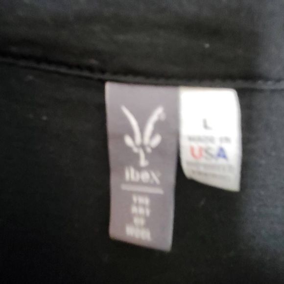 Ibex Short Sleeve Mens Large Black Merino Wool Button Up Shirt - Picture 2 of 5